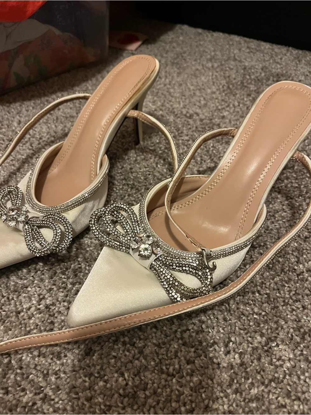 Bridal Heels Sparkly Satin